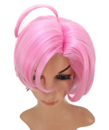 Wigs2you C-180 コスプレウィッグ レディース ピンク ショート レイヤーカット 13インチ 前髪付き フルウィッグ 耐熱ファイバー キャップレス アニメ風 ハロウィン 仮装 舞台 イベント