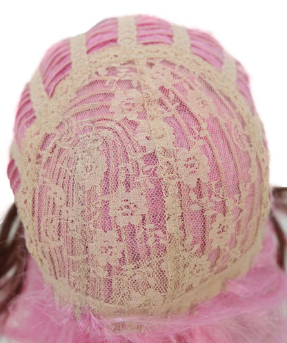 Wigs2you C-180 コスプレウィッグ レディース ピンク ショート レイヤーカット 13インチ 前髪付き フルウィッグ 耐熱ファイバー キャップレス アニメ風 ハロウィン 仮装 舞台 イベント