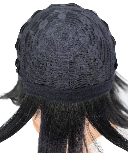 Wigs2you C-181 コスプレウィッグ メンズ レディース ブラック ショート レイヤーカット 11インチ 前髪付き フルウィッグ 耐熱ファイバー キャップレス アニメ風 ハロウィン 仮装 舞台 イベント