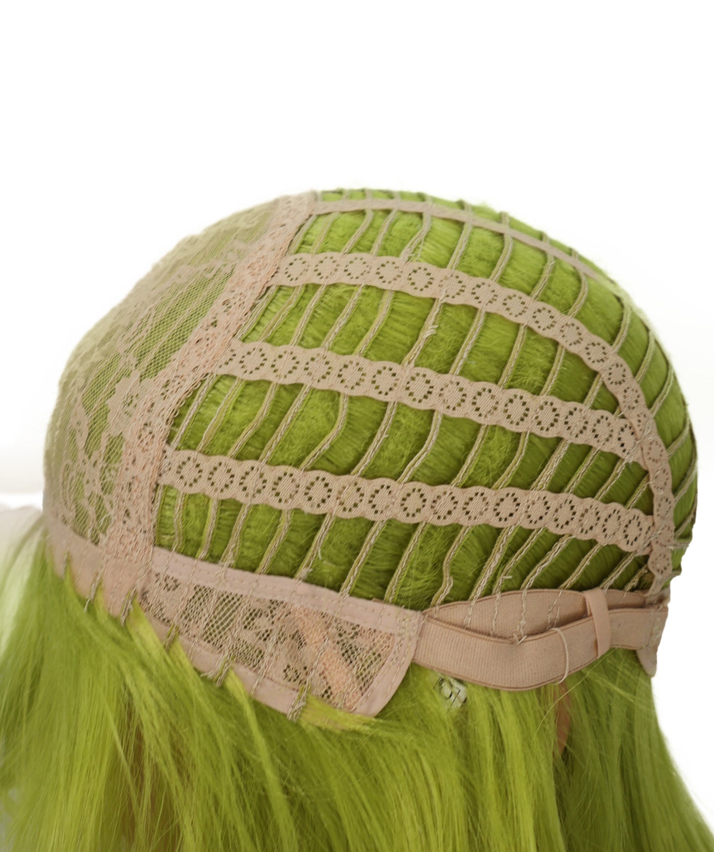 Wigs2you C-182 コスプレウィッグ レディース ライムグリーン ボブ ストレート 13.5インチ 前髪付き フルウィッグ 耐熱ファイバー キャップレス アニメ風 ハロウィン 仮装 舞台 イベント パフォーマンス