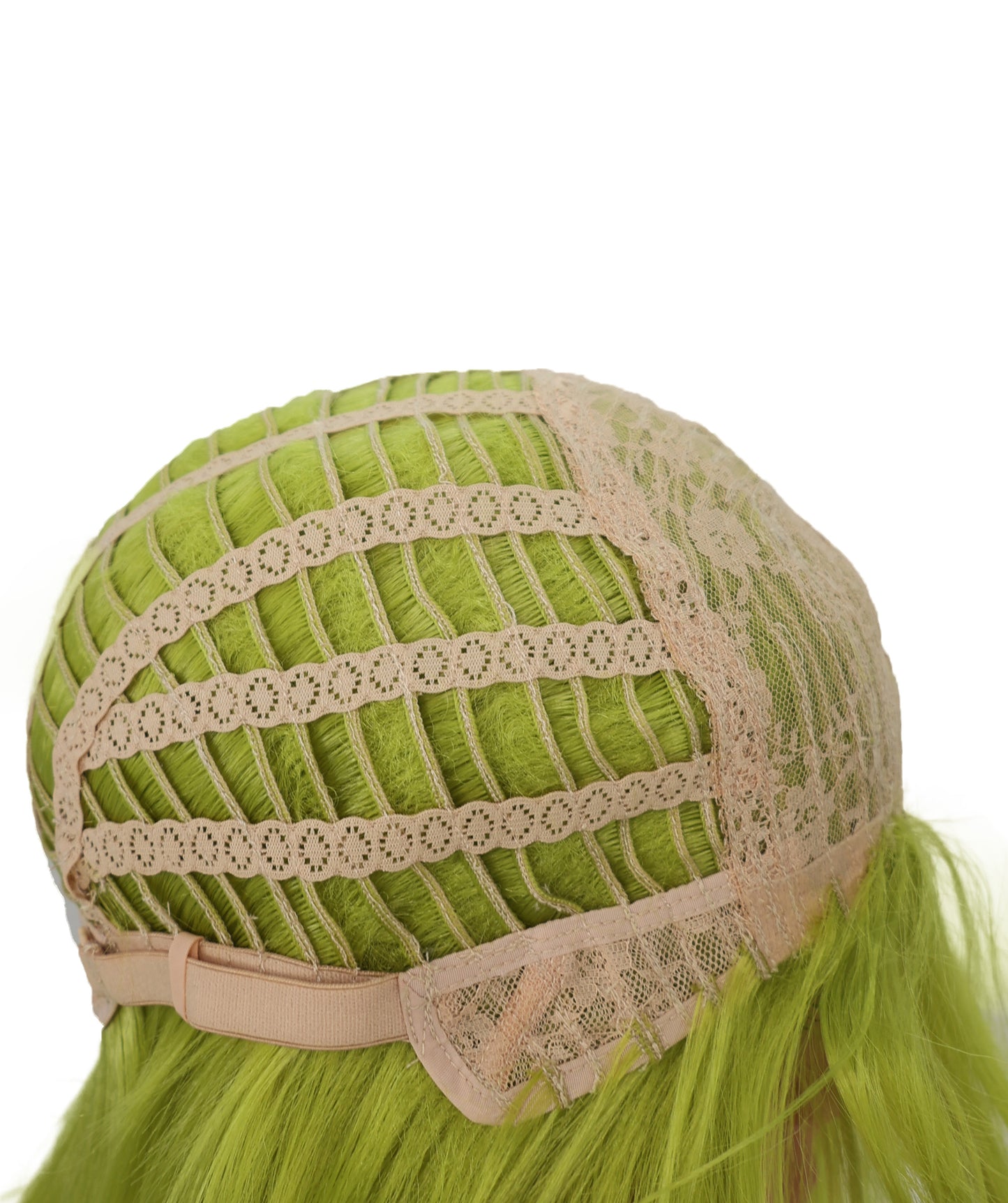 Wigs2you C-182 コスプレウィッグ レディース ライムグリーン ボブ ストレート 13.5インチ 前髪付き フルウィッグ 耐熱ファイバー キャップレス アニメ風 ハロウィン 仮装 舞台 イベント パフォーマンス