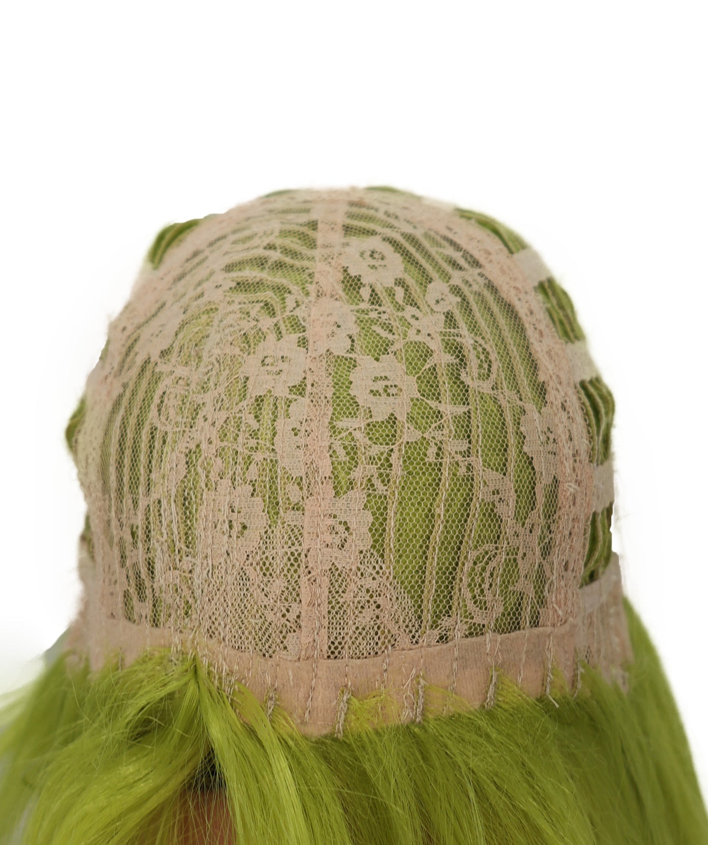 Wigs2you C-182 コスプレウィッグ レディース ライムグリーン ボブ ストレート 13.5インチ 前髪付き フルウィッグ 耐熱ファイバー キャップレス アニメ風 ハロウィン 仮装 舞台 イベント パフォーマンス