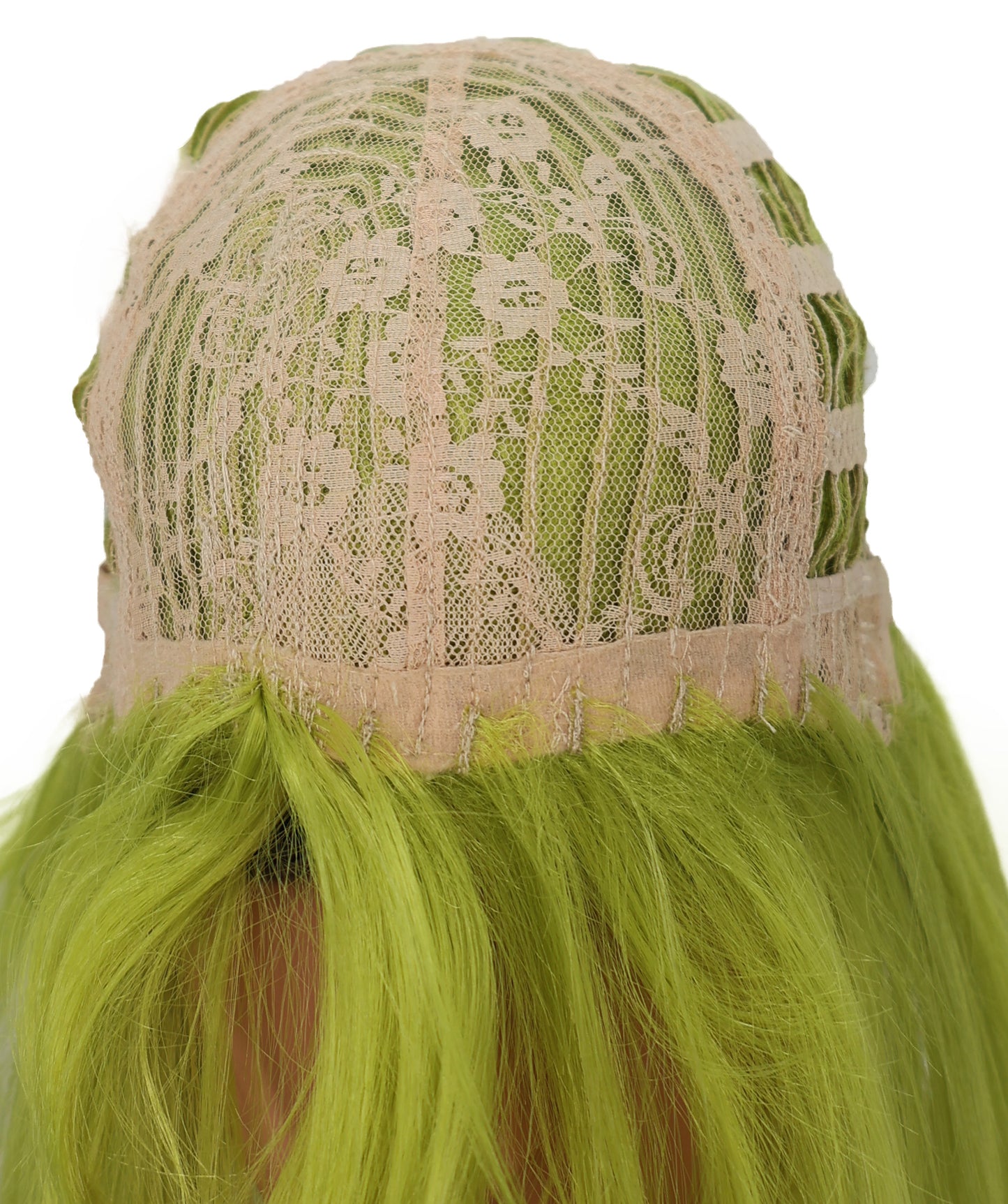 Wigs2you C-182 コスプレウィッグ レディース ライムグリーン ボブ ストレート 13.5インチ 前髪付き フルウィッグ 耐熱ファイバー キャップレス アニメ風 ハロウィン 仮装 舞台 イベント パフォーマンス