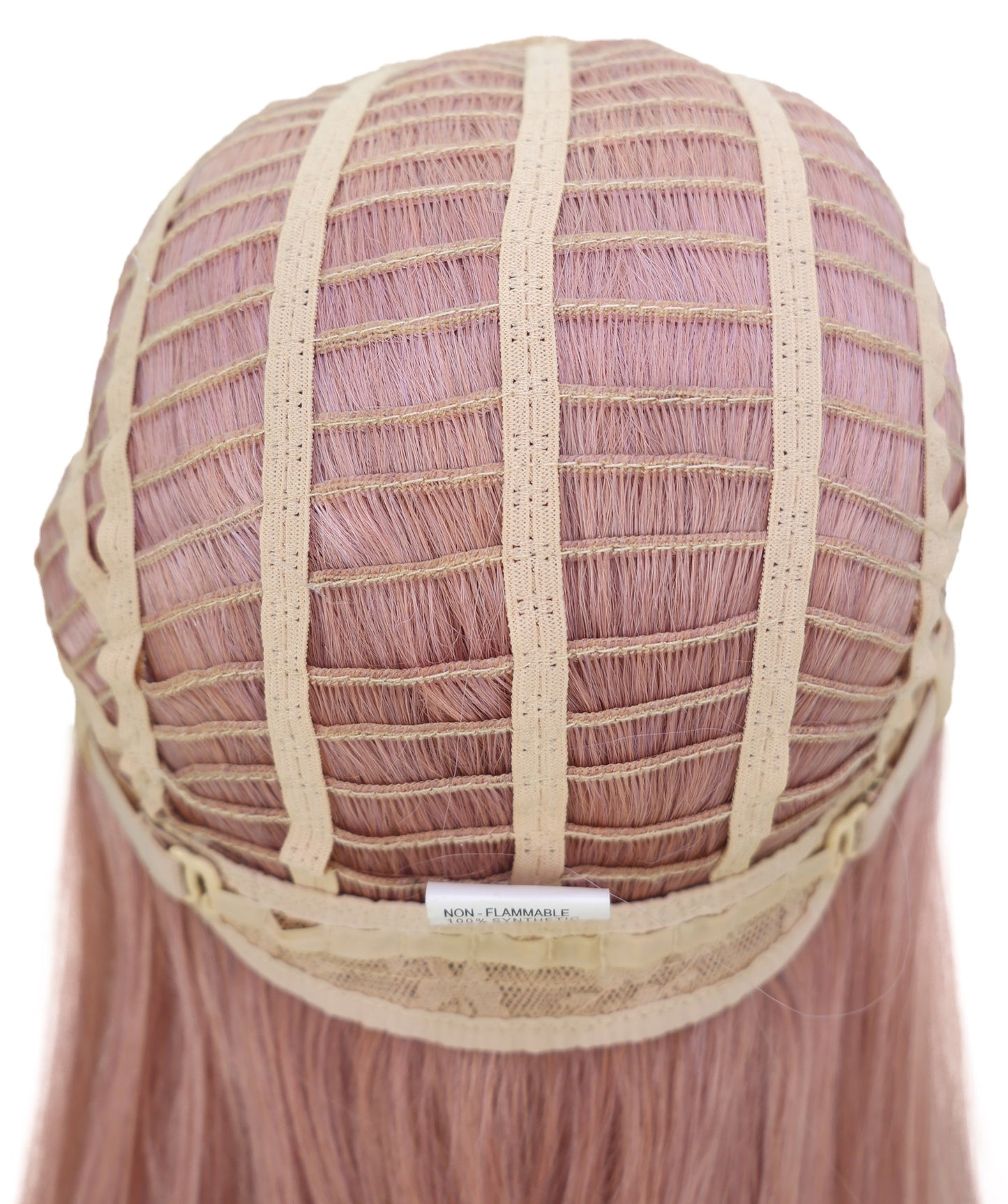 Wigs2you C-183 コスプレウィッグ レディース ダークピンク ロング ストレート 22インチ 前髪付き フルウィッグ 耐熱ファイバー キャップレス アニメ風 ハロウィン 仮装 パーティー 舞台 イベント