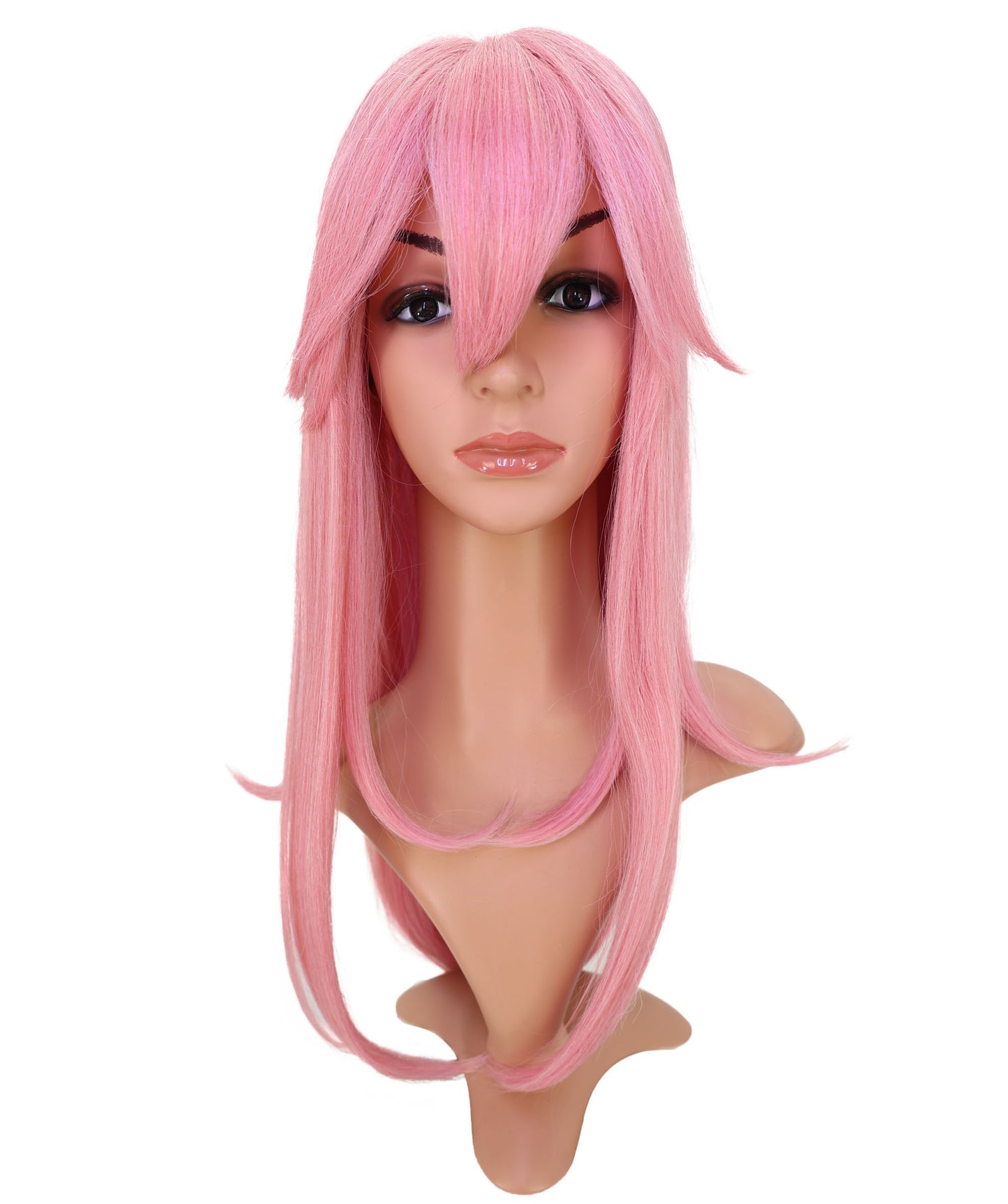Wigs2you C-184 コスプレウィッグ レディース ピンク ロング ストレート 29インチ フルウィッグ 耐熱・難燃性ファイバー キャップレス ハロウィン 仮装 イベント パーティー