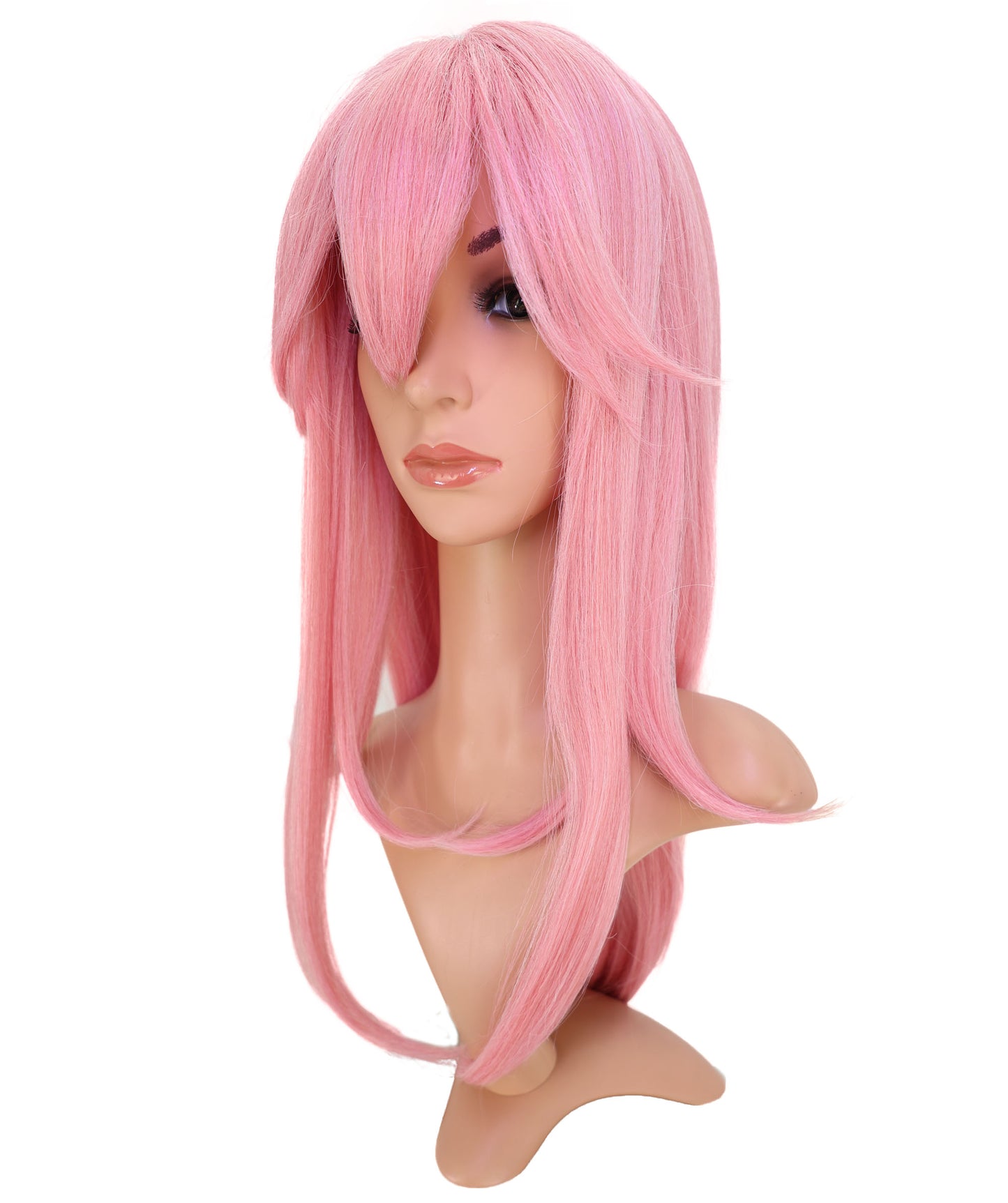 Wigs2you C-184 コスプレウィッグ レディース ピンク ロング ストレート 29インチ フルウィッグ 耐熱・難燃性ファイバー キャップレス ハロウィン 仮装 イベント パーティー