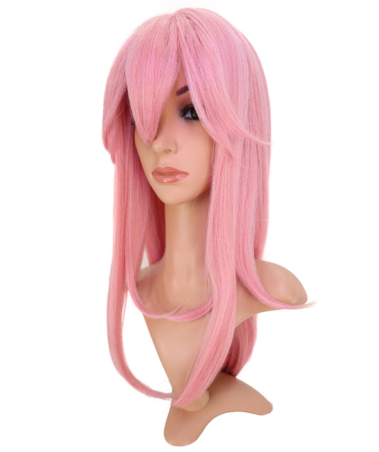 Wigs2you C-184 コスプレウィッグ レディース ピンク ロング ストレート 29インチ フルウィッグ 耐熱・難燃性ファイバー キャップレス ハロウィン 仮装 イベント パーティー
