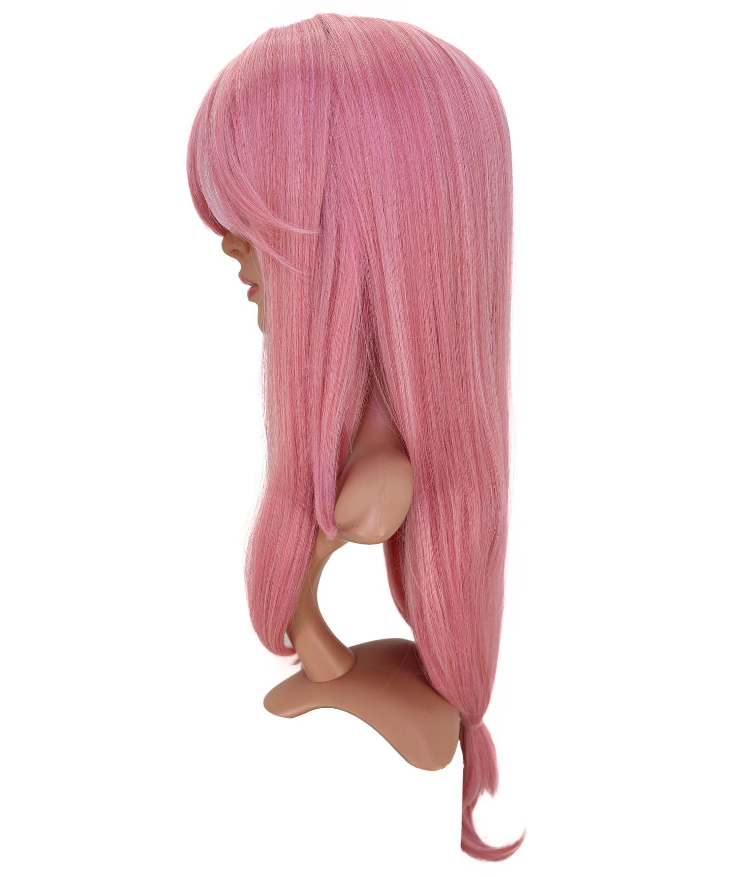 Wigs2you C-184 コスプレウィッグ レディース ピンク ロング ストレート 29インチ フルウィッグ 耐熱・難燃性ファイバー キャップレス ハロウィン 仮装 イベント パーティー
