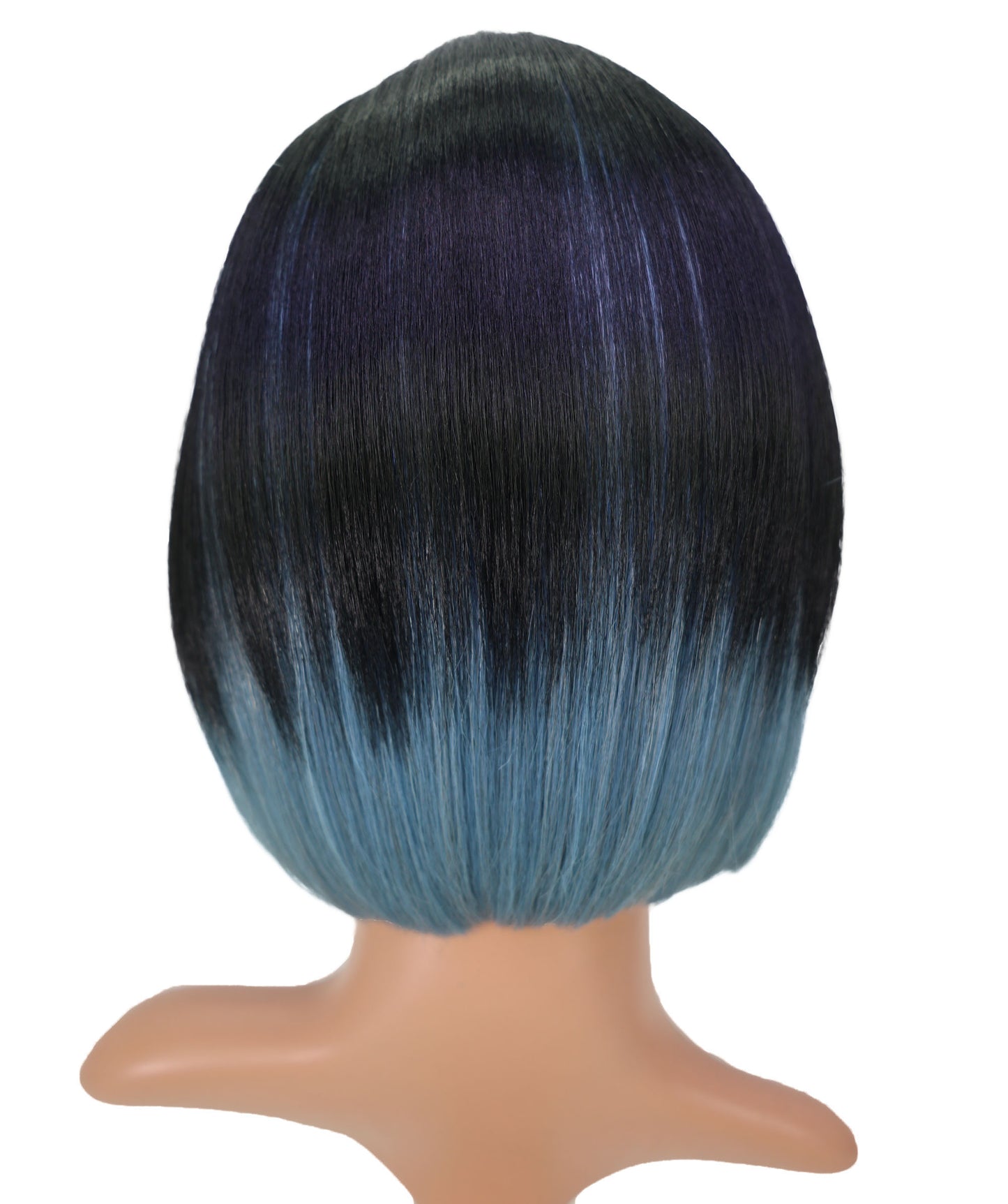 Wigs2you C-187 女性用コスプレウィッグ、黒と緑、ショート、ストレート、10インチ、フルウィッグ、耐熱ファイバー、キャップレス、ハロウィン、コスチューム、イベント、パーティーに最適