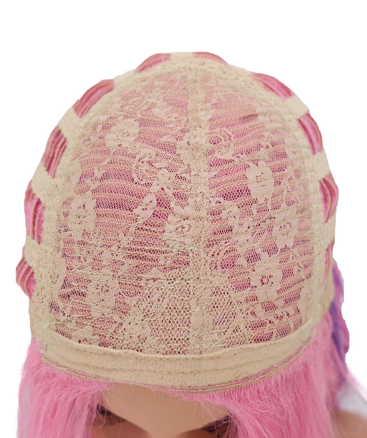Wigs2you C-189 女性用コスプレウィッグ、ピンクとパープル、ロング、ストレート、34インチ、フルウィッグ、耐熱ファイバー、キャップレス、ハロウィン、コスチューム、イベント、パーティーに最適。