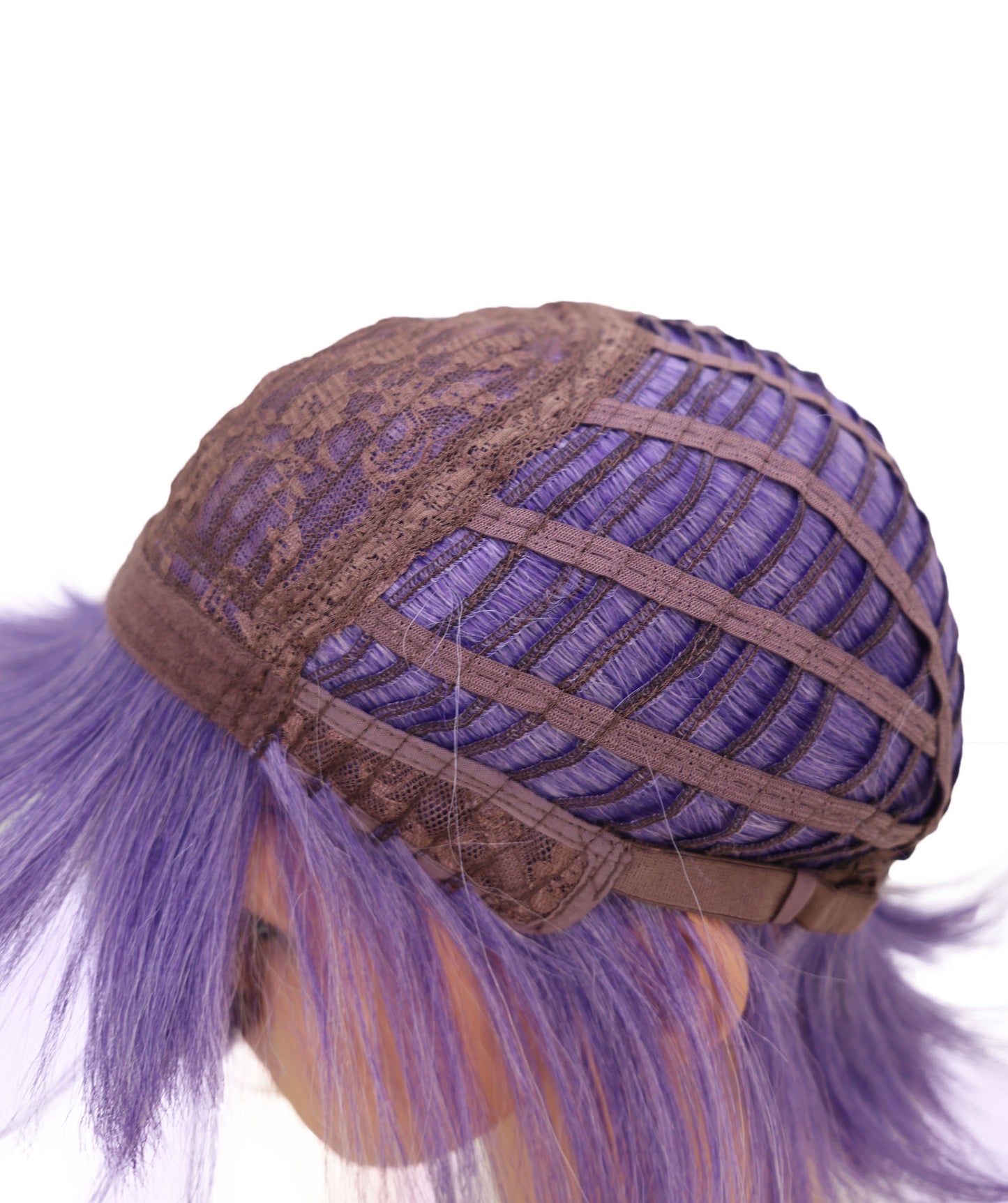 Wigs2you C-190 コスプレウィッグ パープル キャップレス ショート 10.5インチ 耐熱・難燃合成繊維 女性用 コスプ
