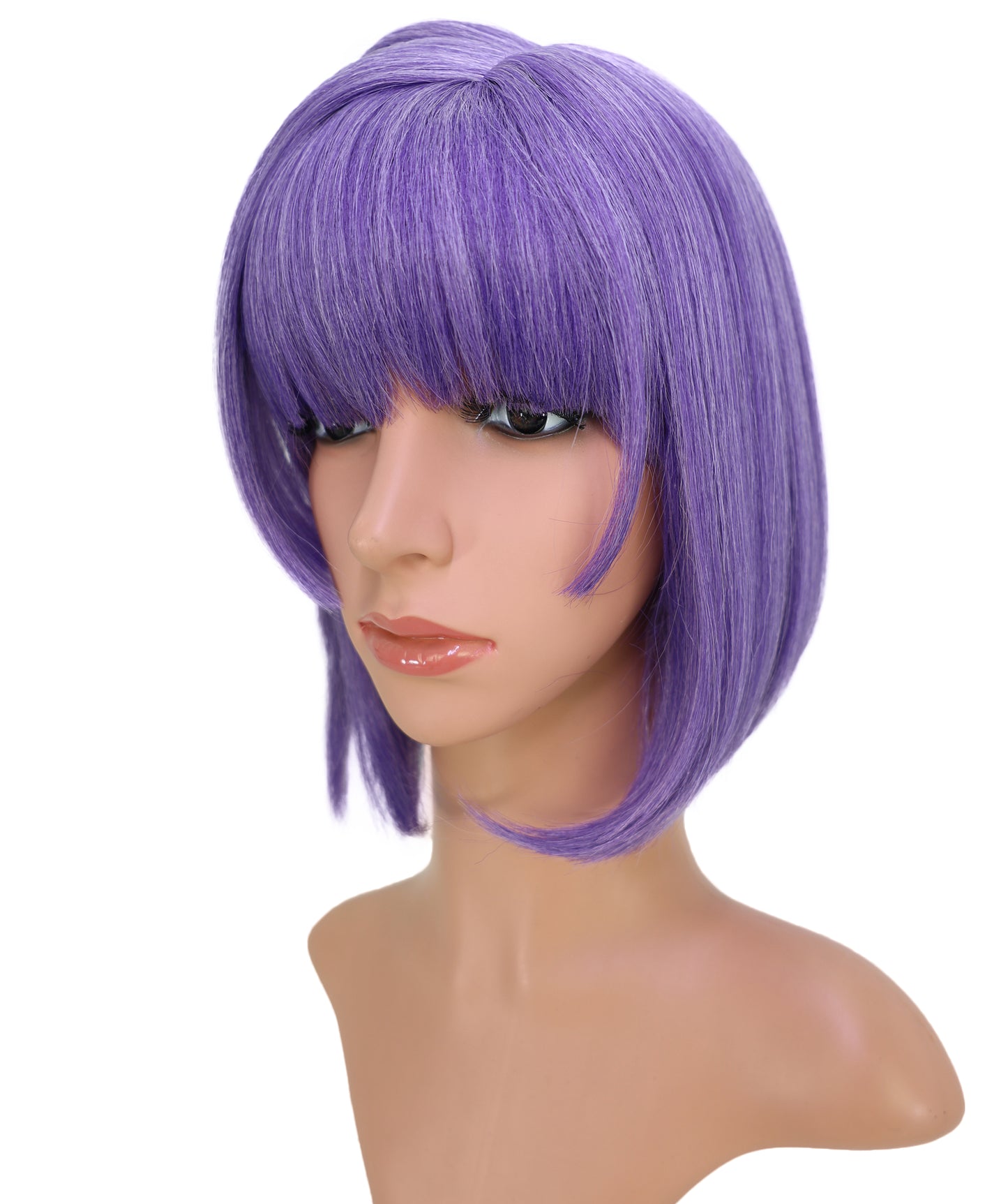Wigs2you C-190 コスプレウィッグ パープル キャップレス ショート 10.5インチ 耐熱・難燃合成繊維 女性用 コスプ