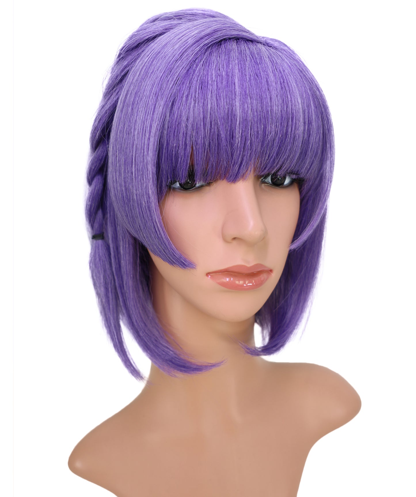 Wigs2you C-190 コスプレウィッグ パープル キャップレス ショート 10.5インチ 耐熱・難燃合成繊維 女性用 コスプ