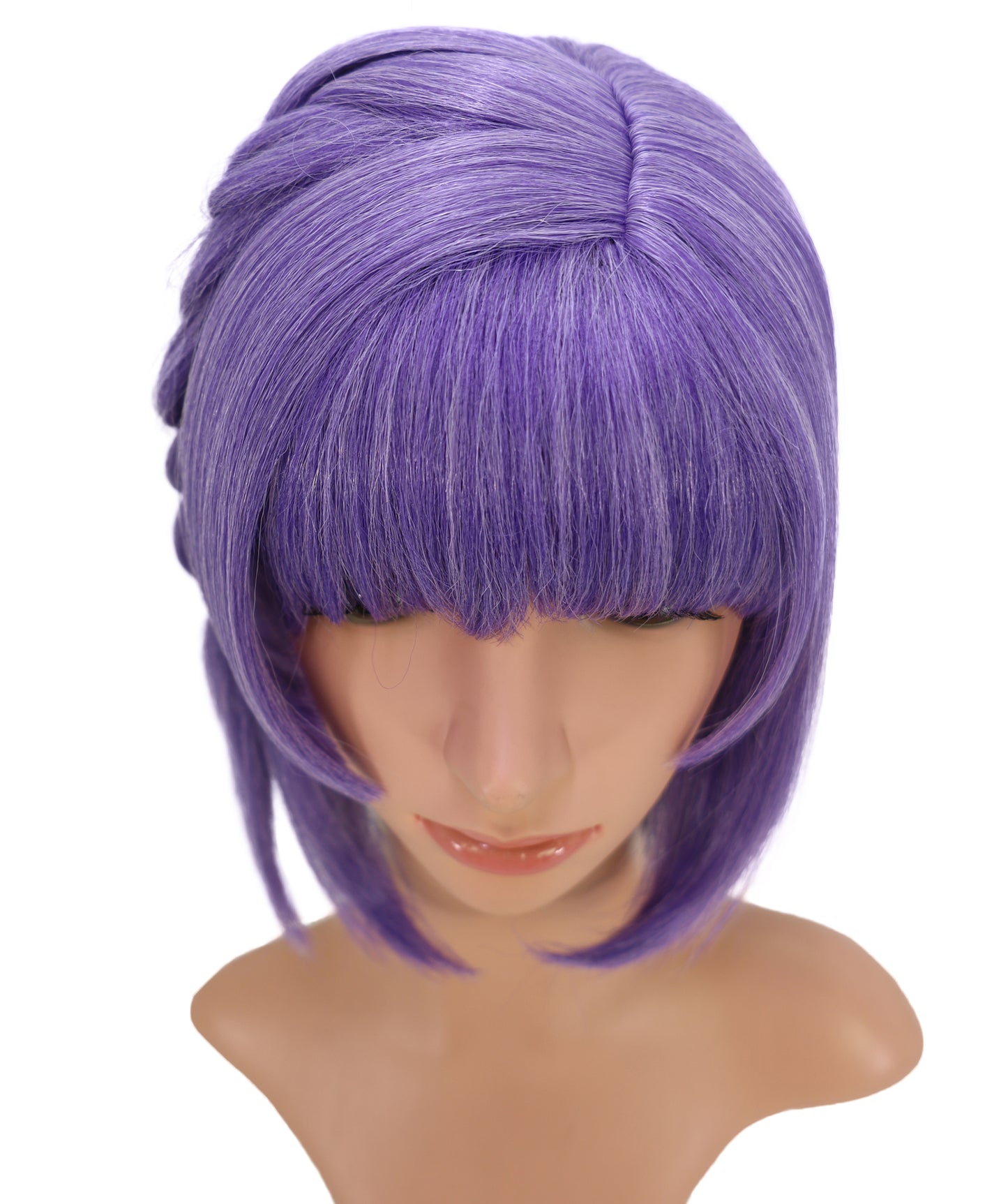 Wigs2you C-190 コスプレウィッグ パープル キャップレス ショート 10.5インチ 耐熱・難燃合成繊維 女性用 コスプ