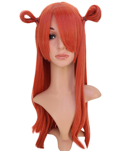 Wigs2you C-191 コスプレウィッグ パンプキンオレンジ ロング 23.5インチ 耐熱・難燃合成繊維 女性用 標準キャッ