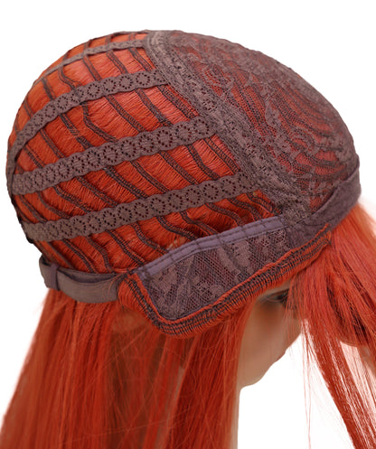 Wigs2you C-191 コスプレウィッグ パンプキンオレンジ ロング 23.5インチ 耐熱・難燃合成繊維 女性用 標準キャッ