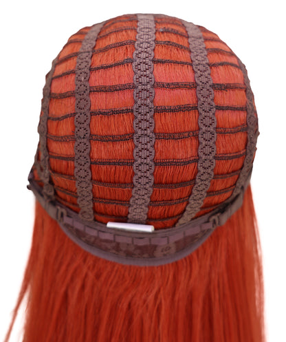 Wigs2you C-191 コスプレウィッグ パンプキンオレンジ ロング 23.5インチ 耐熱・難燃合成繊維 女性用 標準キャッ