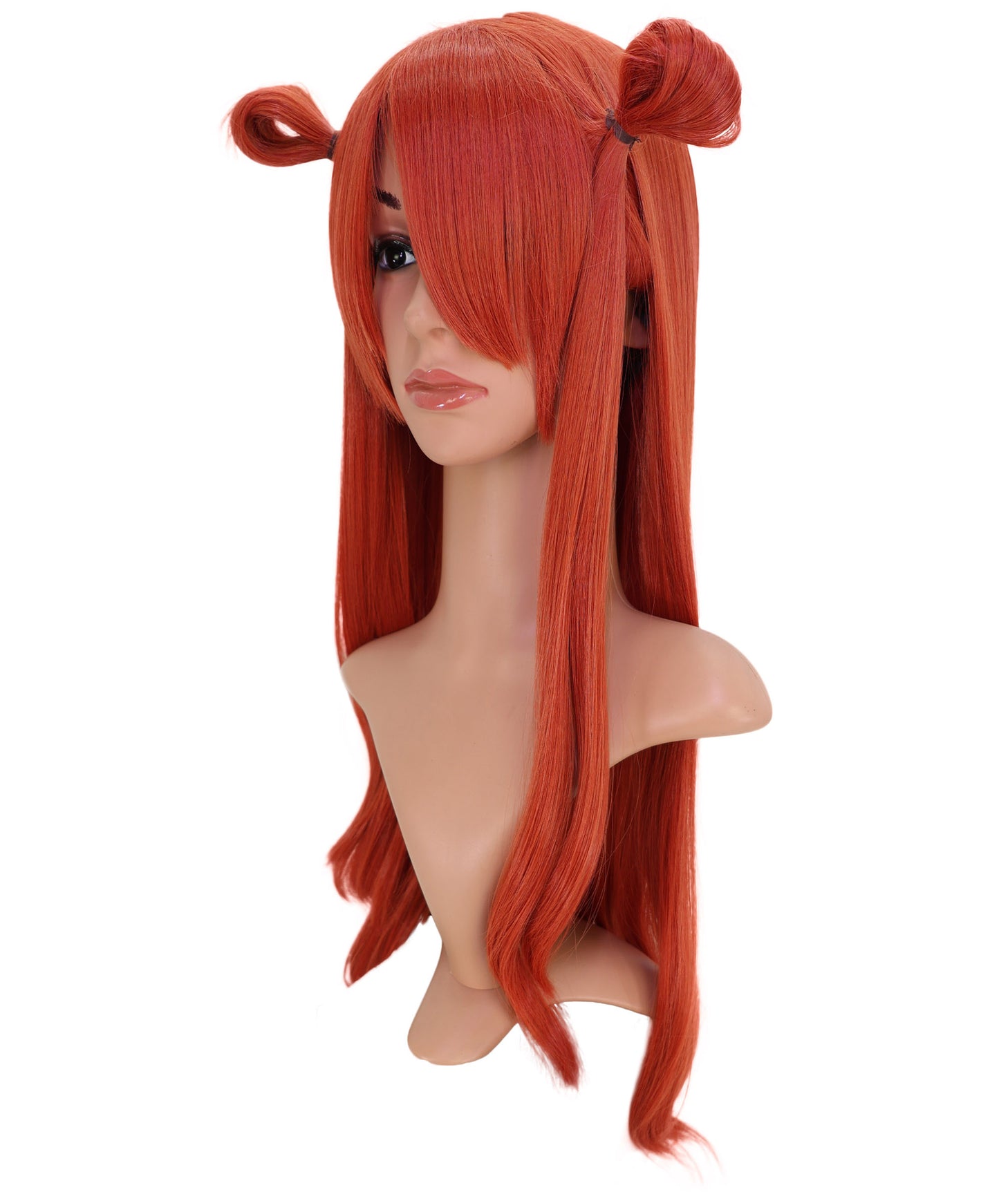 Wigs2you C-191 コスプレウィッグ パンプキンオレンジ ロング 23.5インチ 耐熱・難燃合成繊維 女性用 標準キャッ