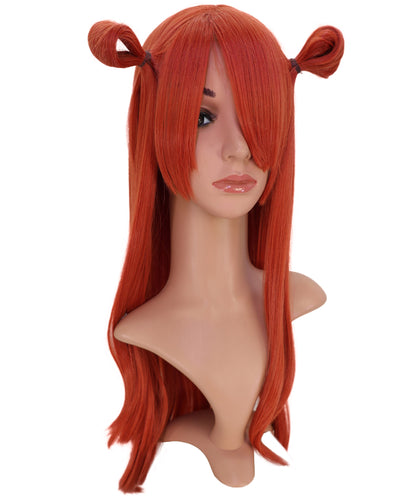 Wigs2you C-191 コスプレウィッグ パンプキンオレンジ ロング 23.5インチ 耐熱・難燃合成繊維 女性用 標準キャッ