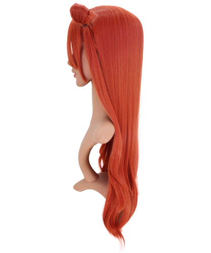 Wigs2you C-191 コスプレウィッグ パンプキンオレンジ ロング 23.5インチ 耐熱・難燃合成繊維 女性用 標準キャッ