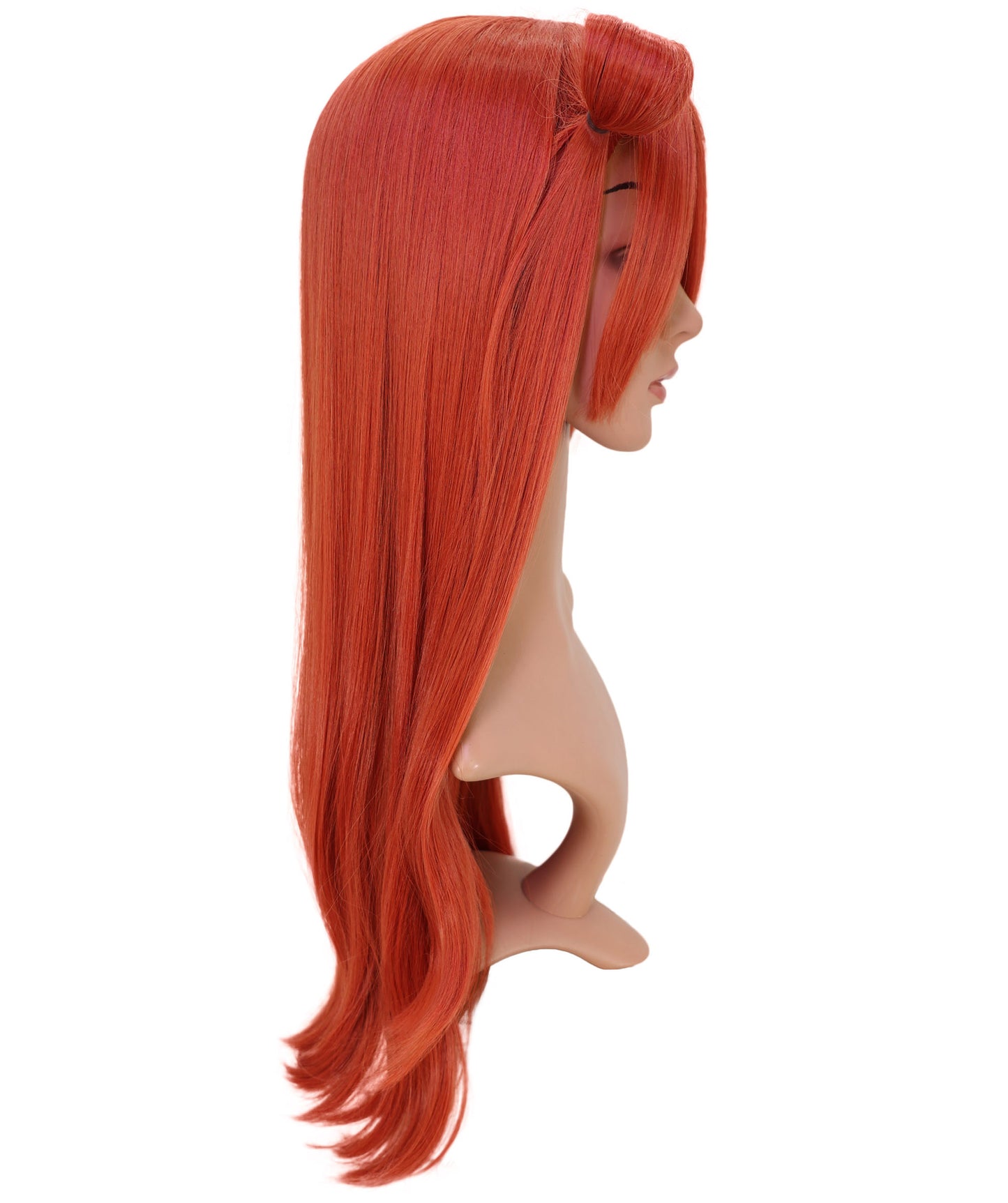 Wigs2you C-191 コスプレウィッグ パンプキンオレンジ ロング 23.5インチ 耐熱・難燃合成繊維 女性用 標準キャッ