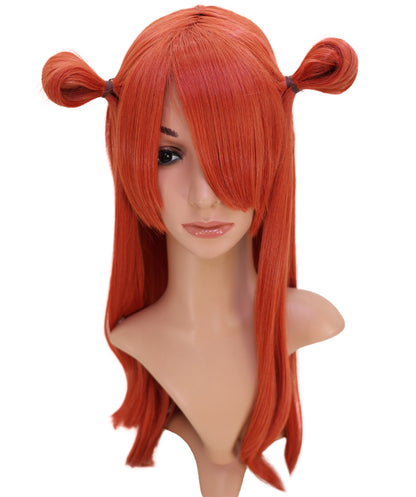 Wigs2you C-191 コスプレウィッグ パンプキンオレンジ ロング 23.5インチ 耐熱・難燃合成繊維 女性用 標準キャッ
