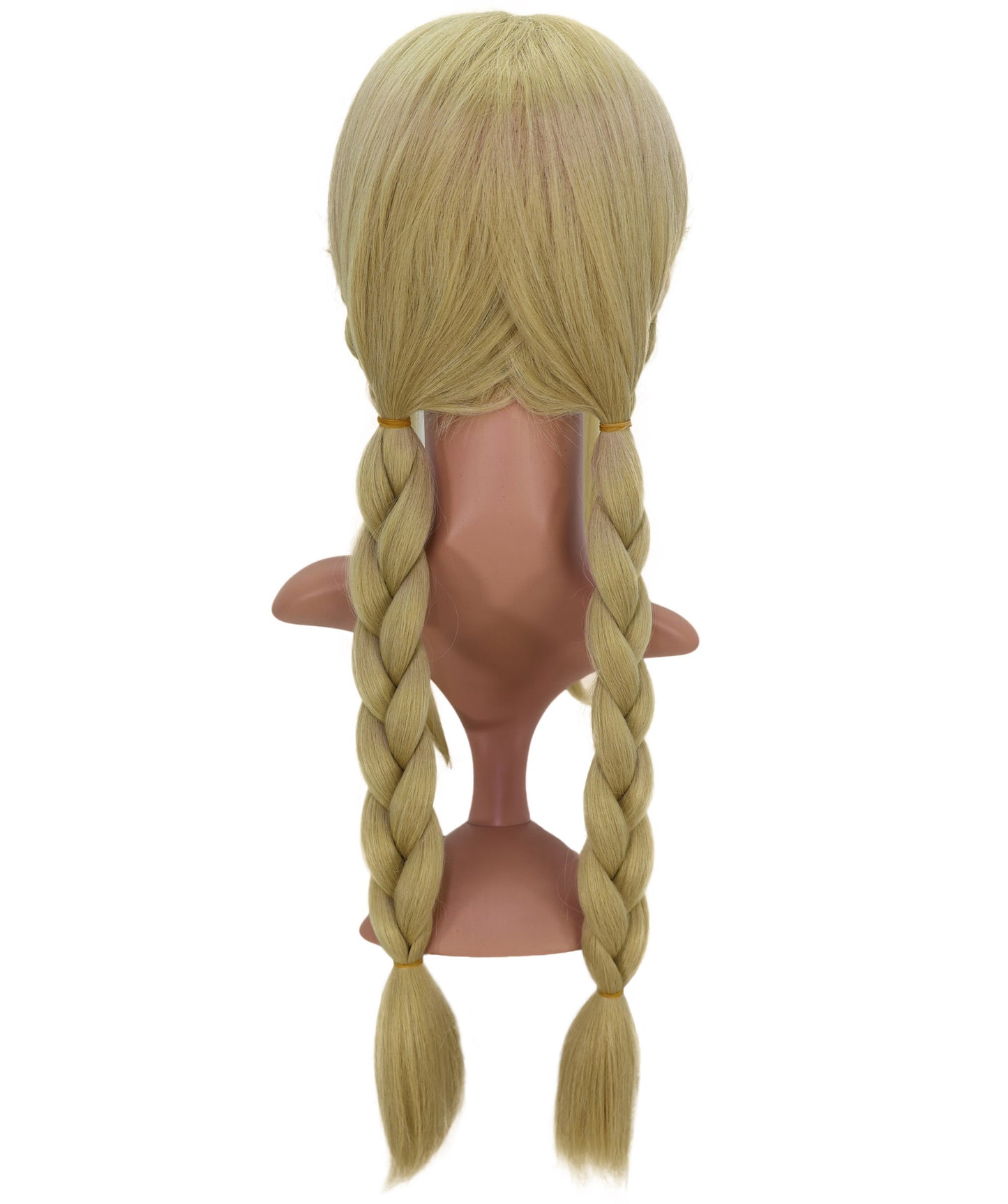 Wigs2you C-192コスプレウィッグ ブロンド 編み込み アニメ風 ロング 29.5インチ キャップレス 耐熱合成繊維 女性用 ハロウィン コスプレ