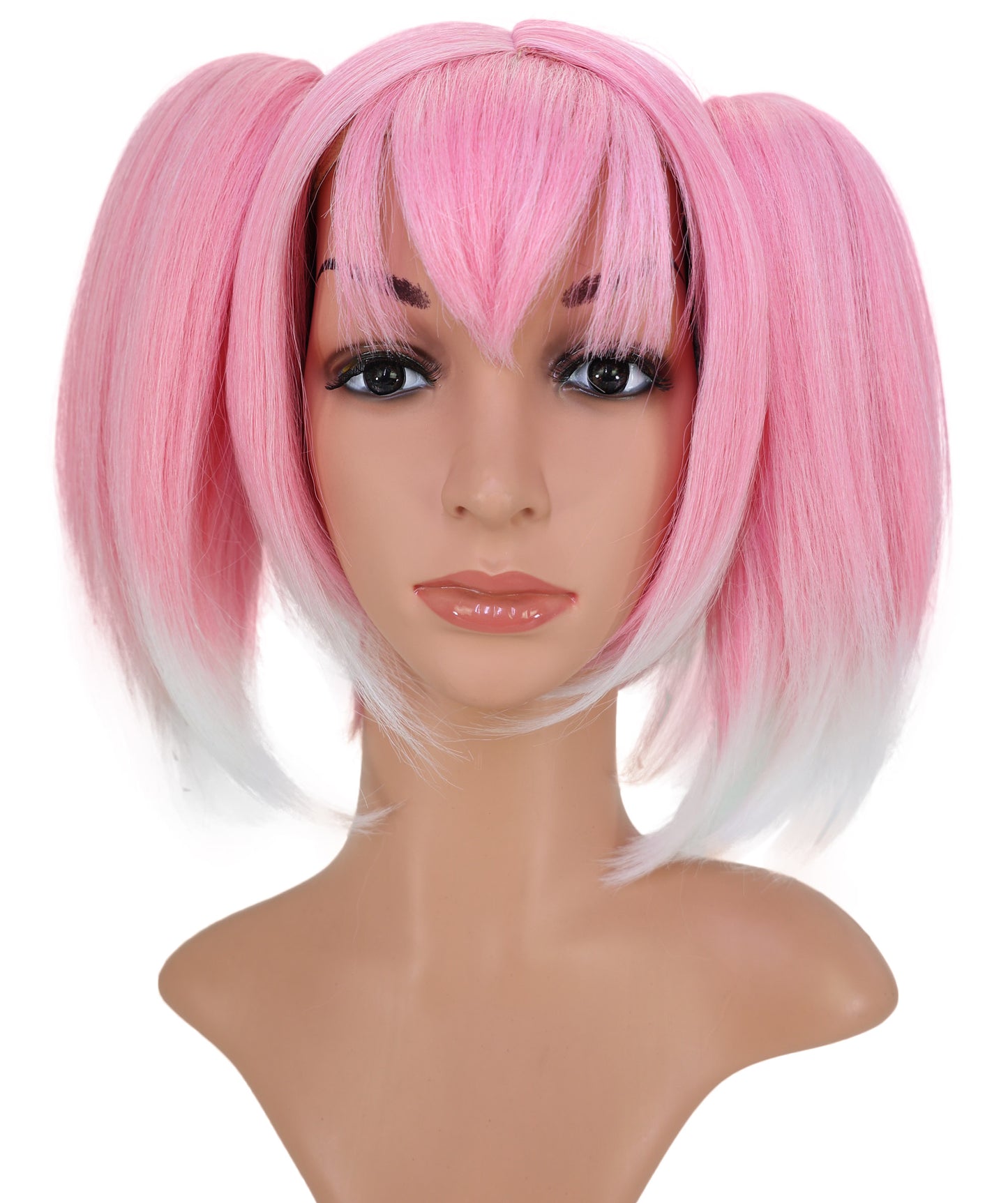 Wigs2you C-193 コスプレウィッグ ピンク ツインテール 12インチ キャップレス アニメ風 耐熱合成繊維 女性用 ハロウィン コスプレ