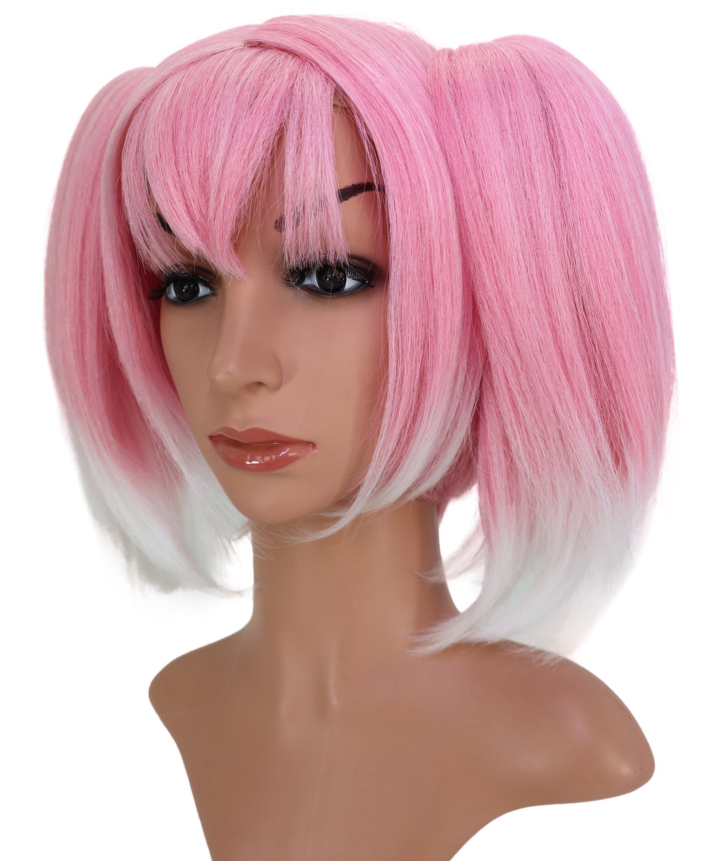 Wigs2you C-193 コスプレウィッグ ピンク ツインテール 12インチ キャップレス アニメ風 耐熱合成繊維 女性用 ハロウィン コスプレ