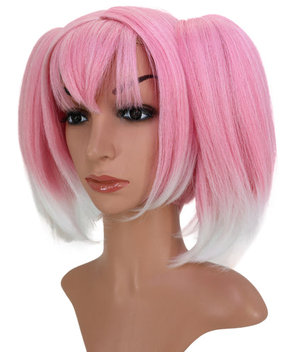 Wigs2you C-193 コスプレウィッグ ピンク ツインテール 12インチ キャップレス アニメ風 耐熱合成繊維 女性用 ハロウィン コスプレ