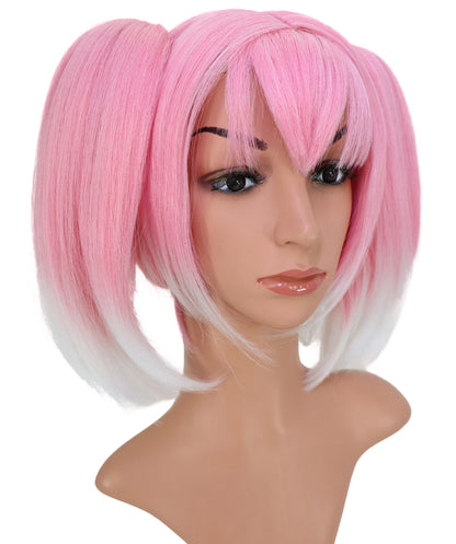 Wigs2you C-193 コスプレウィッグ ピンク ツインテール 12インチ キャップレス アニメ風 耐熱合成繊維 女性用 ハロウィン コスプレ