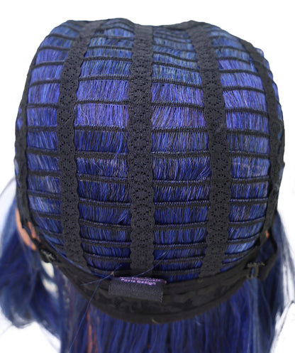 Wigs2you C-194 コスプレウィッグ ダークブルー ショート アニメ風 キャラクター 標準キャップ 合成繊維 女性用 コスプレ