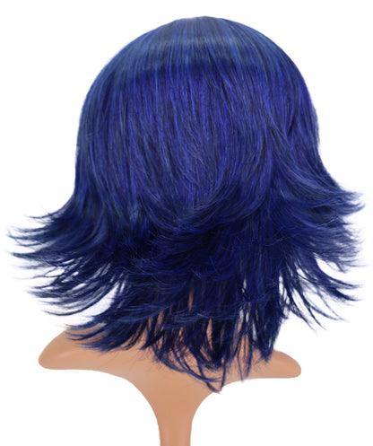 Wigs2you C-194 コスプレウィッグ ダークブルー ショート アニメ風 キャラクター 標準キャップ 合成繊維 女性用 コスプレ