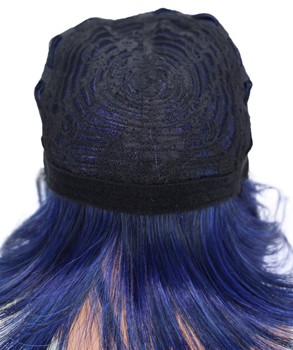 Wigs2you C-194 コスプレウィッグ ダークブルー ショート アニメ風 キャラクター 標準キャップ 合成繊維 女性用 コスプレ