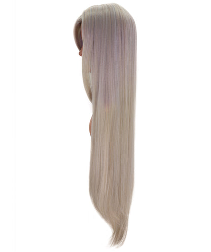 Wigs2you C-195 コスプレウィッグ アッシュブロンド ロング 39.5インチ キャップレス アニメ風 合成繊維 女性用 ハロウィン コスプレ