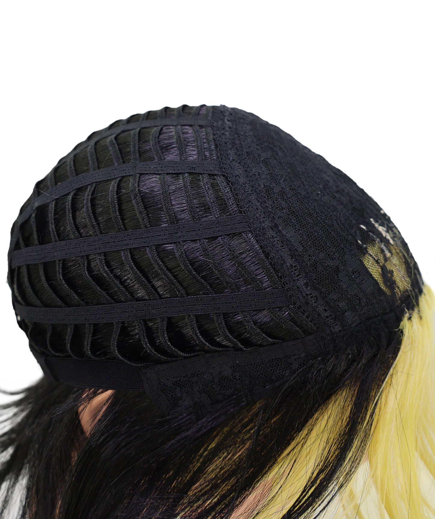 Wigs2you C-196 コスプレウィッグ ゴールデンブロンド×ブラック ショート 11インチ キャップレス アニメ風 耐熱合成繊維 男性用 コスプレ
