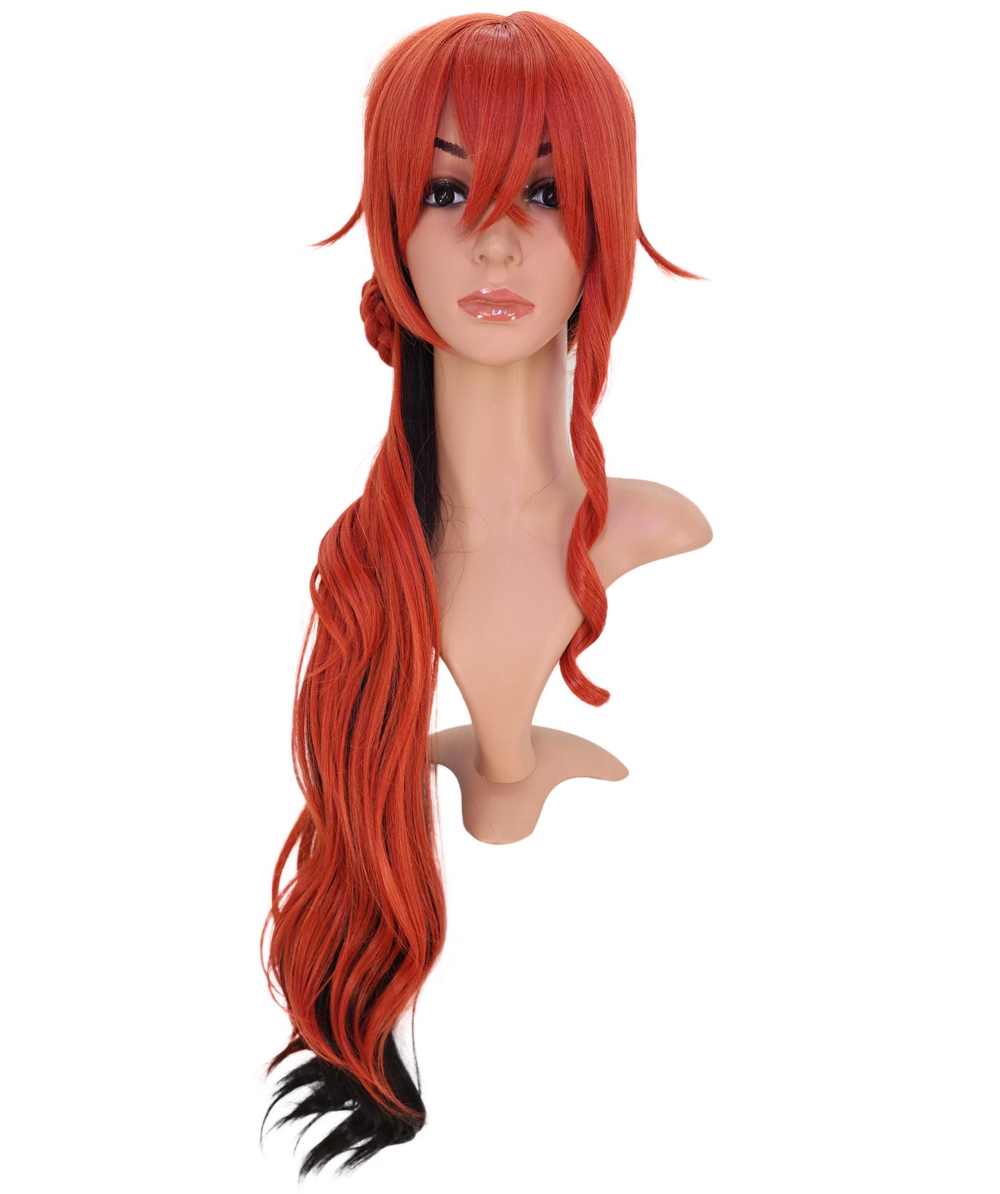 Wigs2you C-197 コスプレウィッグ ファイアーレッド ロング 34インチ 標準キャップ アニメ風 合成繊維 女性用 コスプレ