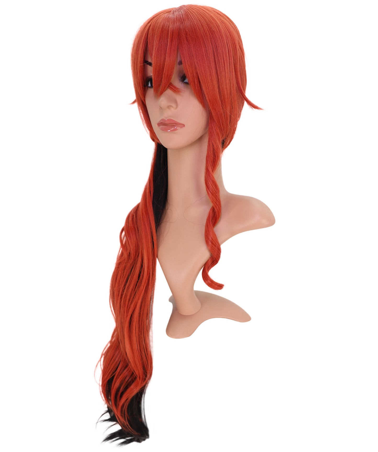 Wigs2you C-197 コスプレウィッグ ファイアーレッド ロング 34インチ 標準キャップ アニメ風 合成繊維 女性用 コスプレ