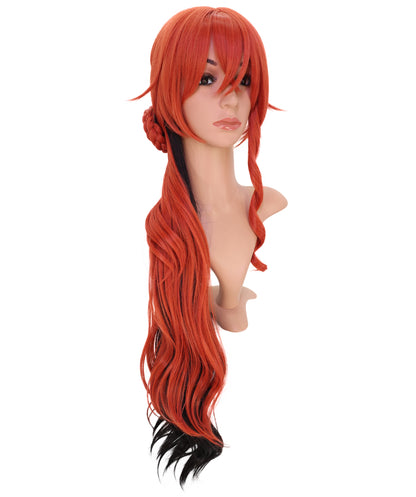 Wigs2you C-197 コスプレウィッグ ファイアーレッド ロング 34インチ 標準キャップ アニメ風 合成繊維 女性用 コスプレ