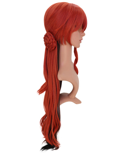 Wigs2you C-197 コスプレウィッグ ファイアーレッド ロング 34インチ 標準キャップ アニメ風 合成繊維 女性用 コスプレ