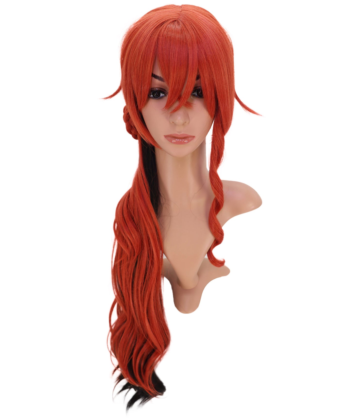 Wigs2you C-197 コスプレウィッグ ファイアーレッド ロング 34インチ 標準キャップ アニメ風 合成繊維 女性用 コスプレ