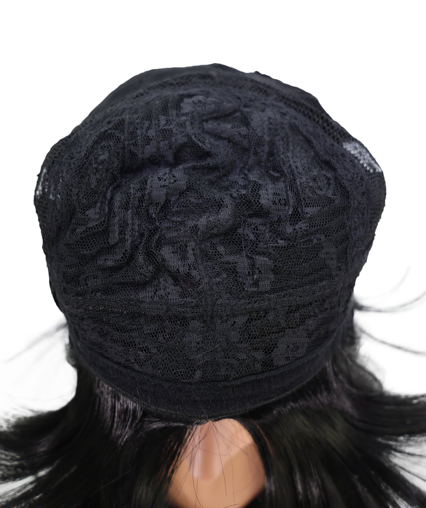 Wigs2you C-198コスプレウィッグ ブラック ロング 30.5インチ キャップレス アニメ風 合成繊維 女性用 イベント コスプレ