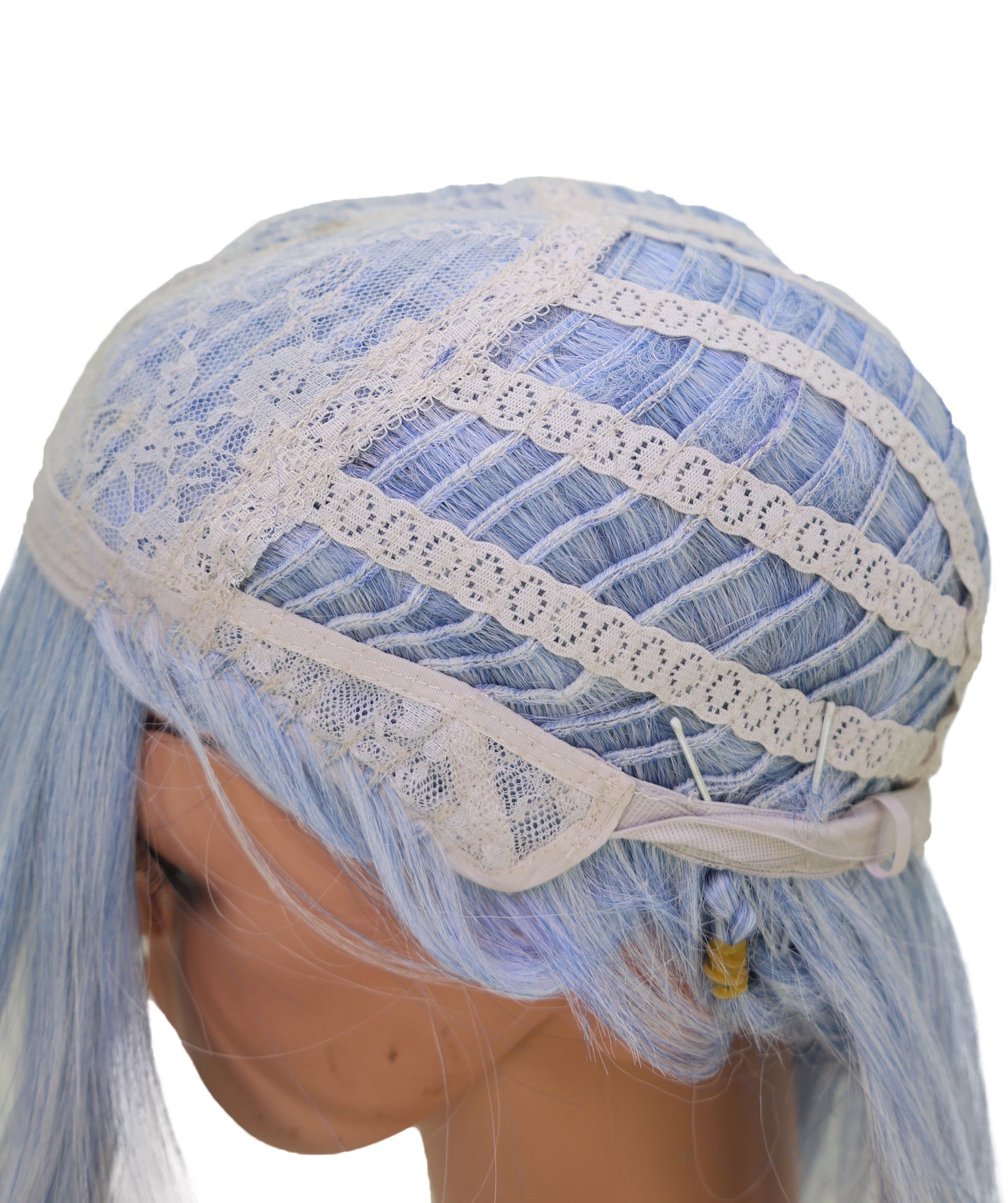 Wigs2you C-199 コスプレウィッグ ライトアッシュブルー ショート 15インチ 標準キャップ アニメ風 合成繊維 女性用 ハロウィン コスプレ