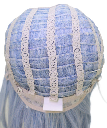 Wigs2you C-199 コスプレウィッグ ライトアッシュブルー ショート 15インチ 標準キャップ アニメ風 合成繊維 女性用 ハロウィン コスプレ