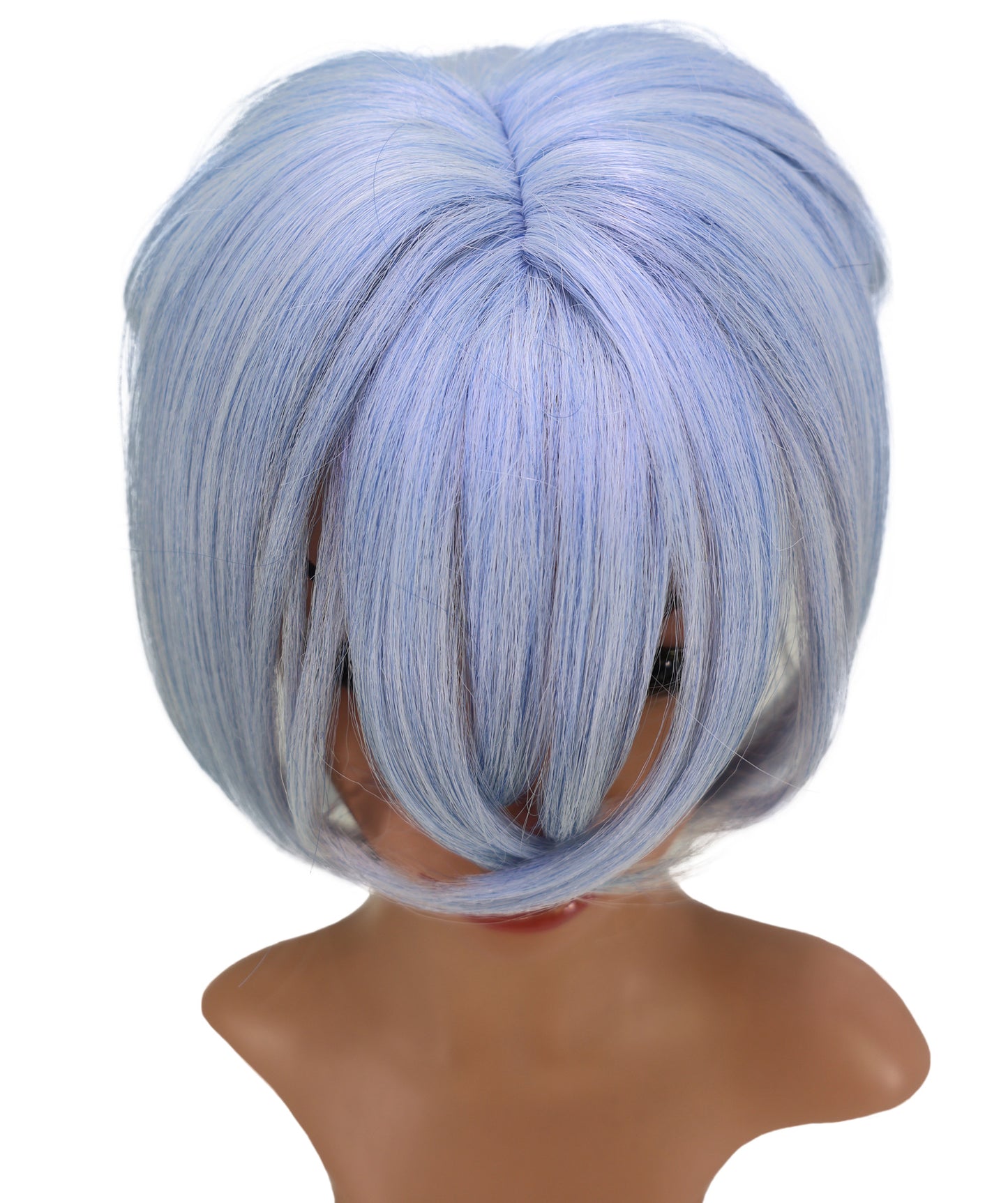 Wigs2you C-199 コスプレウィッグ ライトアッシュブルー ショート 15インチ 標準キャップ アニメ風 合成繊維 女性用 ハロウィン コスプレ