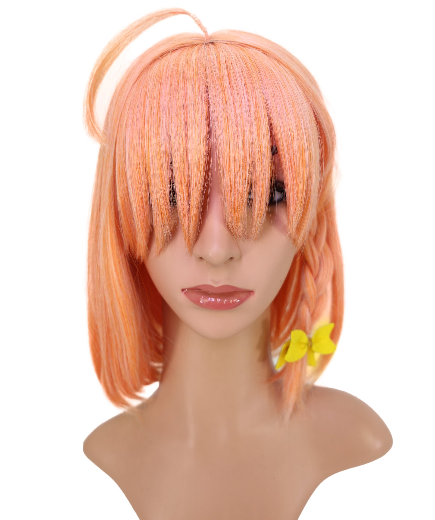 Wigs2you C-200 コスプレウィッグ コーラルオレンジ ショート 13インチ 標準キャップ アニメ風 合成繊維 女性用 コスプレ