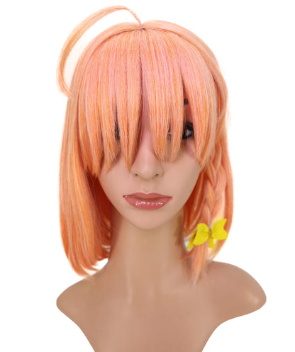 Wigs2you C-200 コスプレウィッグ コーラルオレンジ ショート 13インチ 標準キャップ アニメ風 合成繊維 女性用 コスプレ