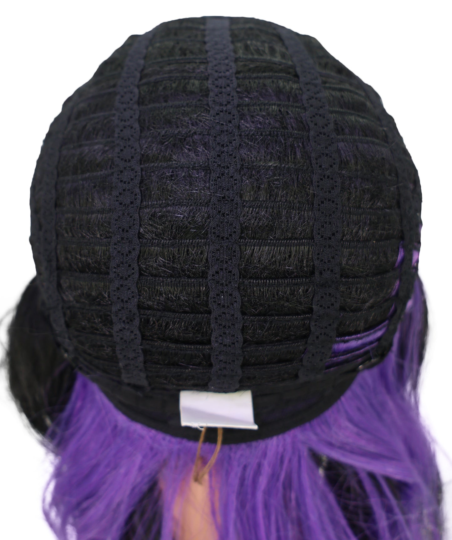 Wigs2you C-201 コスプレウィッグ ブラック×ダークパープル ロング 29インチ アニメ風 合成繊維 男性用 コスプレ イベント