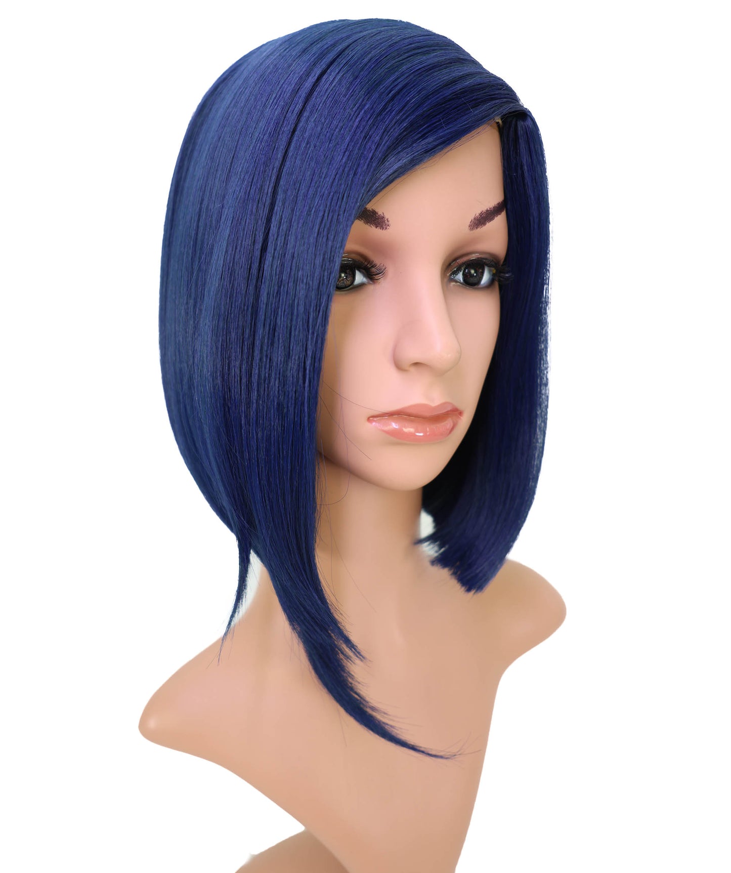 Wigs2you C-203 コスプレウィッグ ダークネイビーブルー ショートボブ 13インチ 難燃ファイバー 女性用 コスプレ