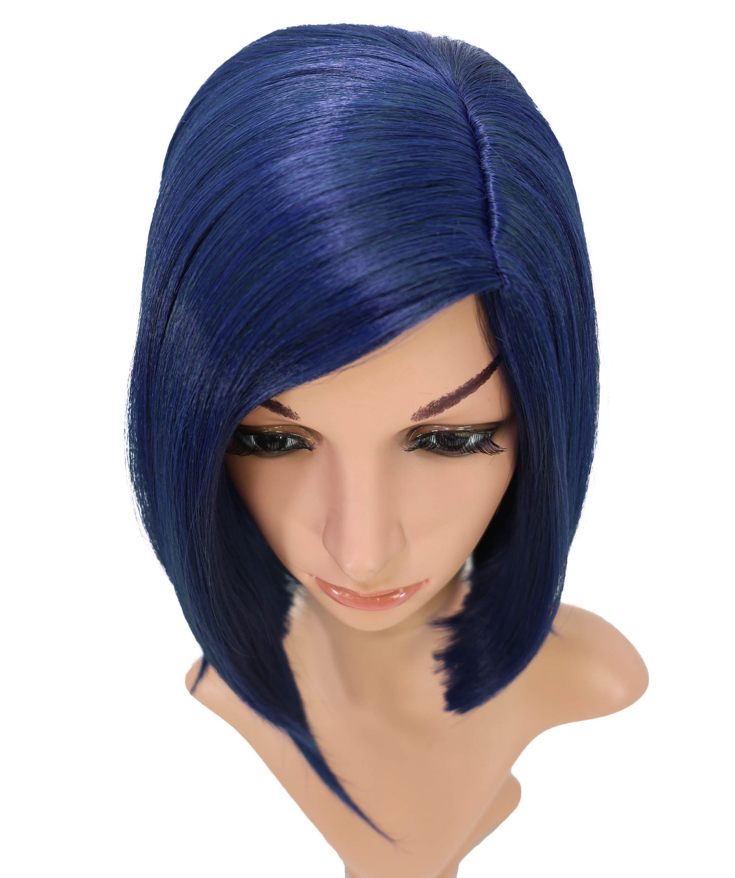 Wigs2you C-203 コスプレウィッグ ダークネイビーブルー ショートボブ 13インチ 難燃ファイバー 女性用 コスプレ